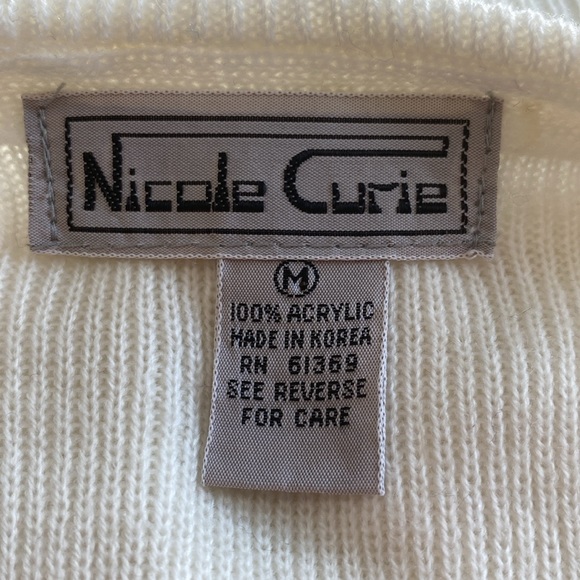 Vintage Nicole Curie sleeveless sweater size M - Picture 7 of 7